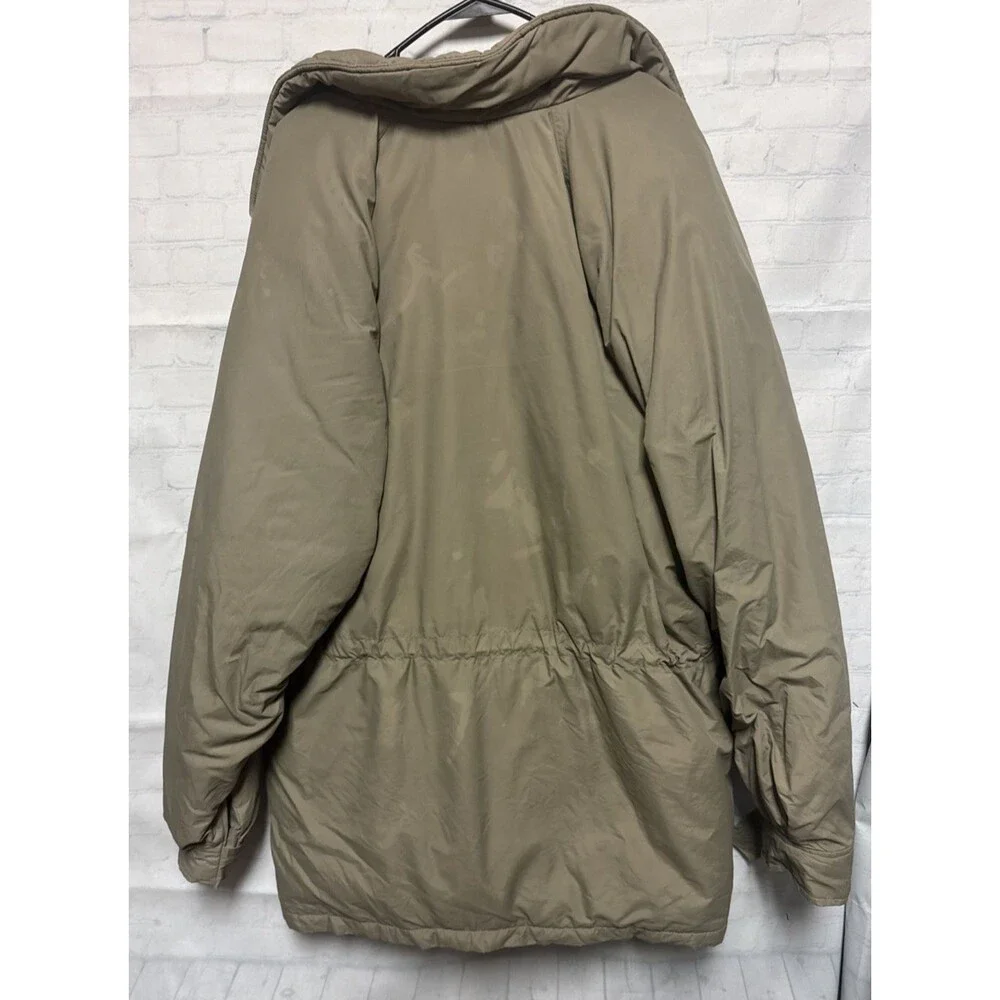 Vintage The North Face Goose Down Coat Jacket XL Beige Full Zip and botton
